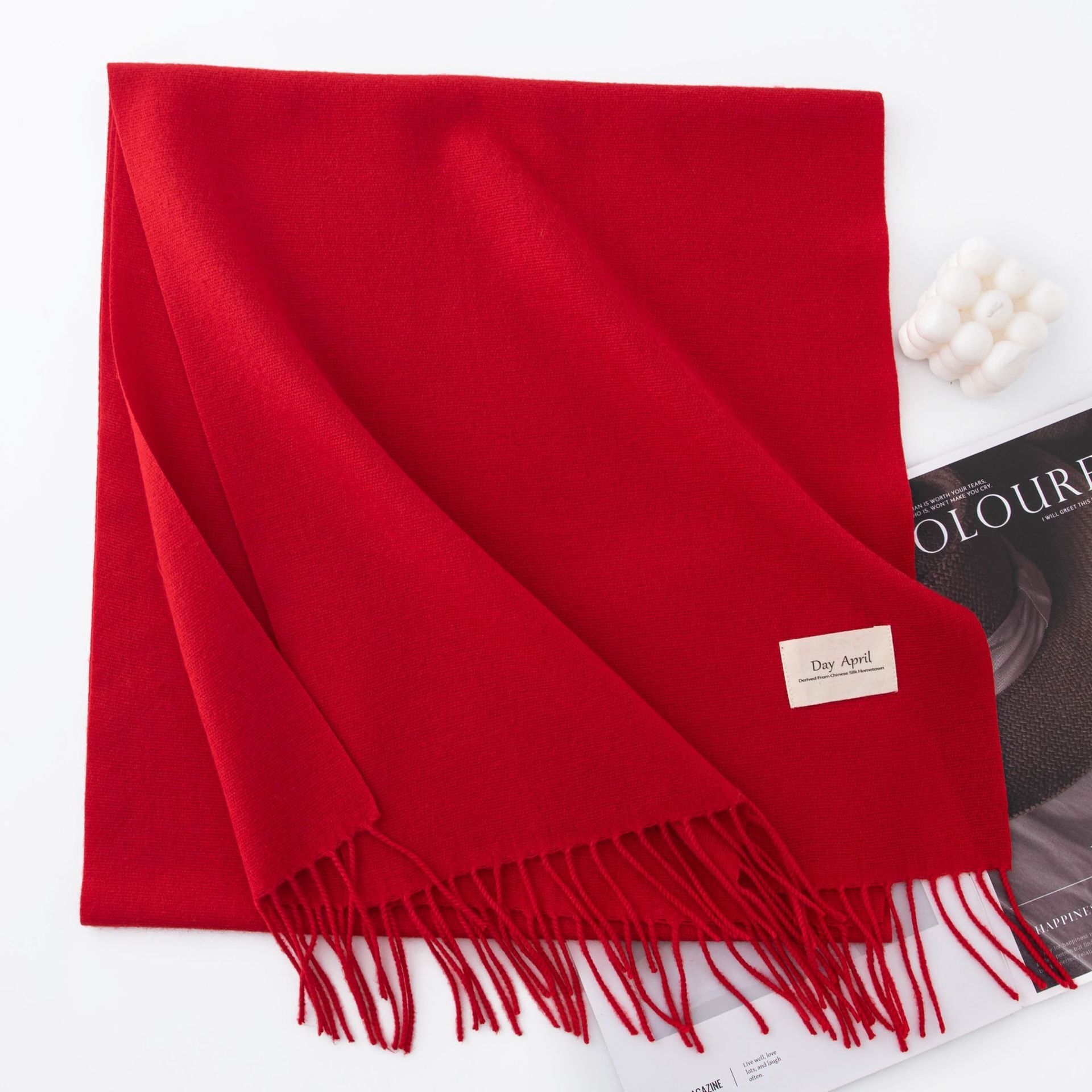 Autumn/Winter New Product Solid Color Versatile Women's High End Feeg Warm Scarf