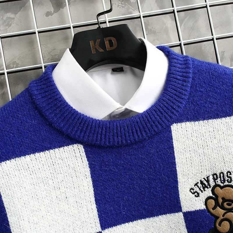 High Quality 20 pieces of winter hip-hop printed loose mens sweaters high-end cashmere sweaters mens clothing plain weave Christmas plow T241111