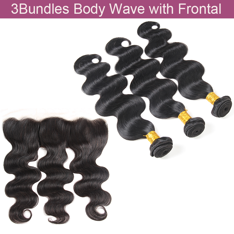 28 30 inches Brazilian Virgin Hair Straight Bundles With lace Closure Frontal Body Deep Wave Human Remy Raw Weave Extensions Black Women Natural Color