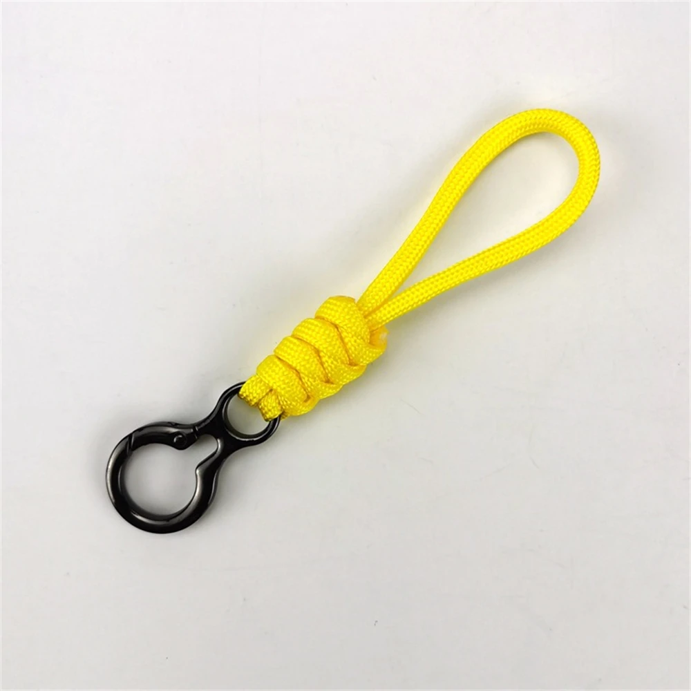 Paracord Braided Woven Keychain Lanyard Buckle Emergency Survival Bagpack Key Ring Wristlet Strap Car Trinket Key Holder