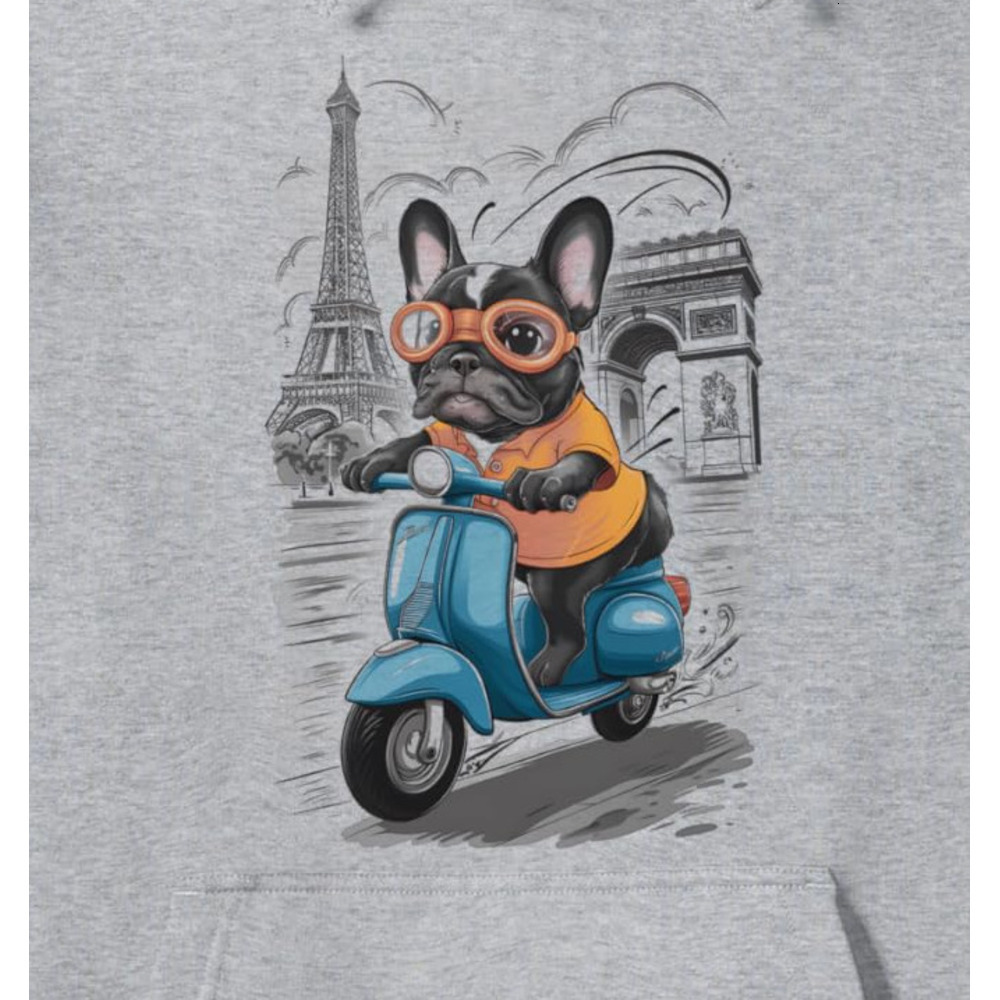 Hoodie for Mens Womens Paris France Eiffel Tower French Bulldog Gift Pullover Hoodie Graphic Hoodies sweatshirt