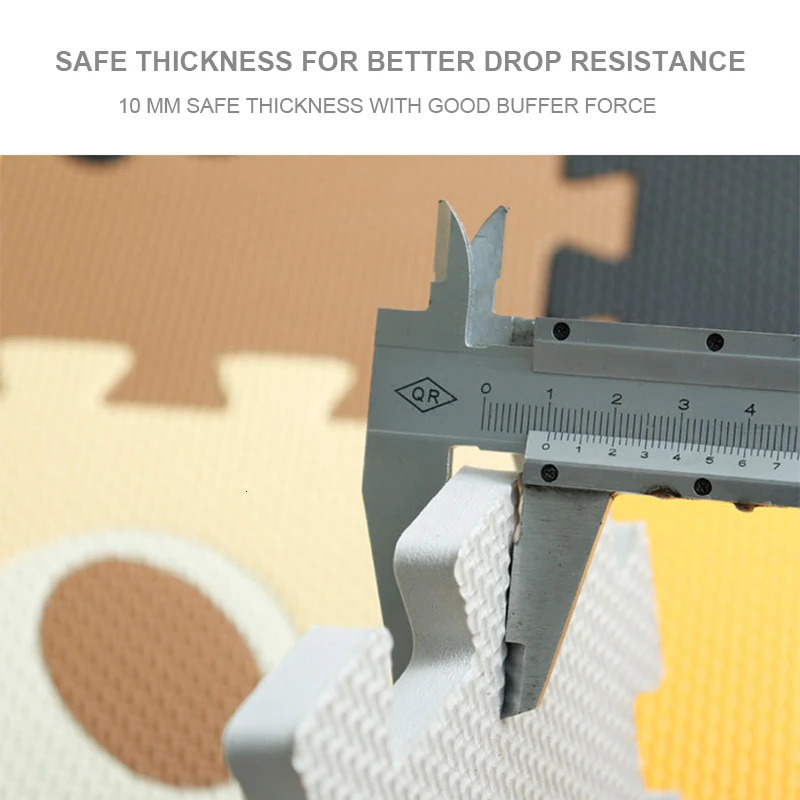 EVA Foam Play Mat with Fence Baby Puzzle Jigsaw Floor Mats Thick Carpet Pad For Kids Educational Toys Activity Random Color 240411