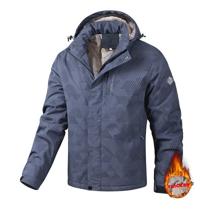 Winter hooded pilot jacket mens hiking with size windproof machine thick wool mens fashion clothing trend 2024 skiing outdoor W241111