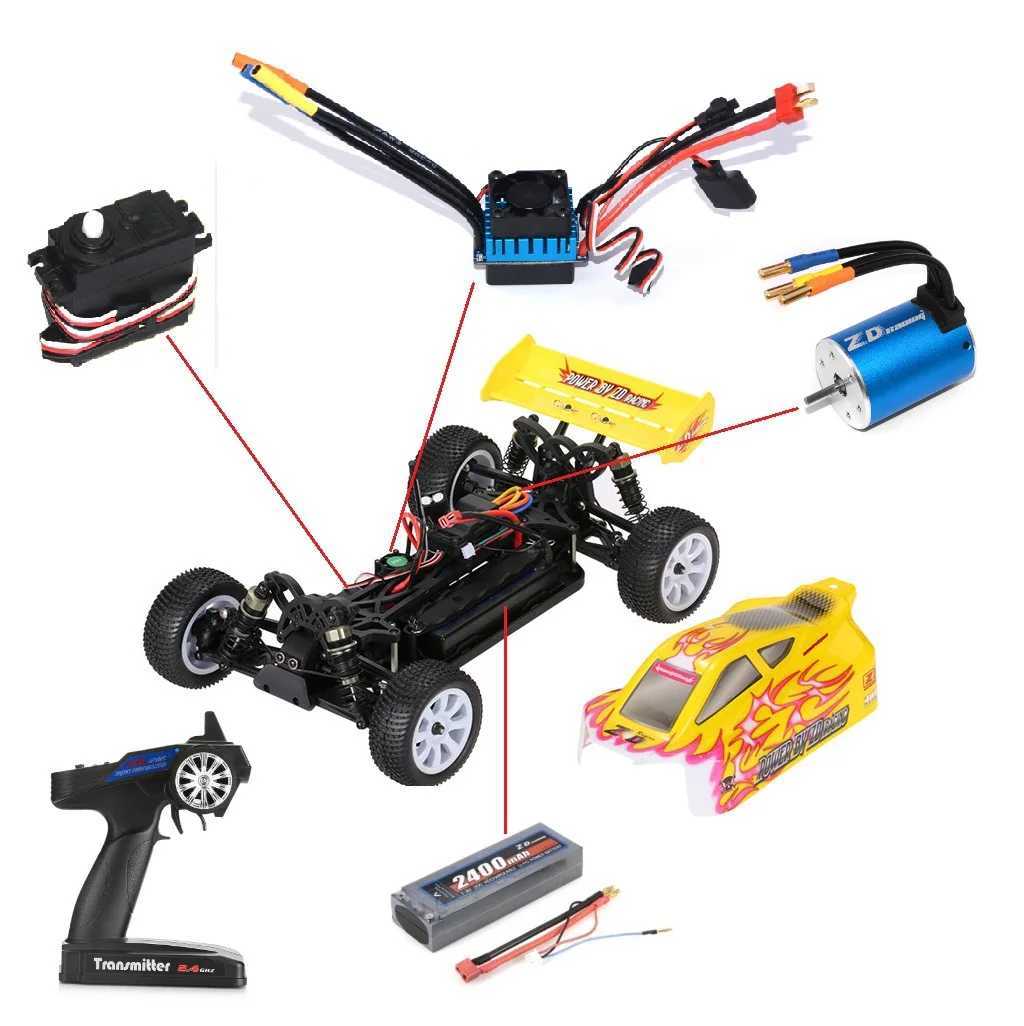 Electric/RC Car ZD Racing Thunder B-10E 9102 RC Car 1 10 2.4Ghz 4WD Brushless With 45A ESC RC Car RTR Electric Off-Road Buggy Outdoor Toys 240424