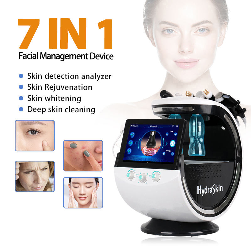 Professional 7 In 1 Beauty Deep Cleaning Beauty Machine Ultrasonic Skin Analyzer Skin Rejuvenation Dermabrasion Oxygen Beauty Machine