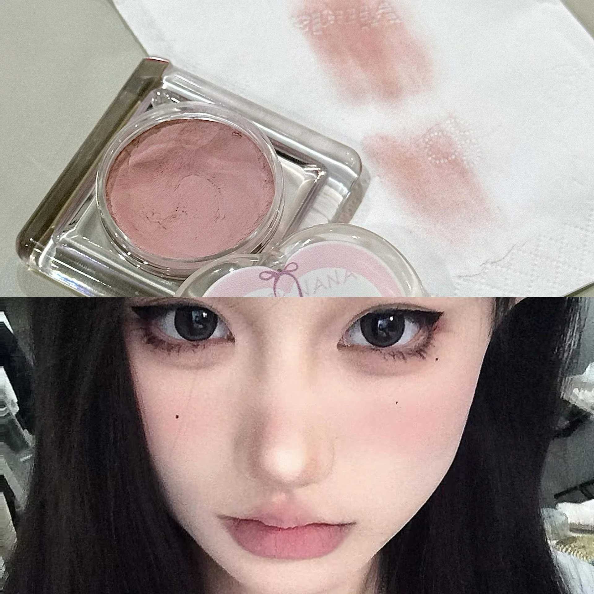 Monochrome Blush Mud Contouring Matte Natural Cheek Tint Milk Pink Brightening Skin Low Saturation Waterproof Soft Makeup CreamXJ241111