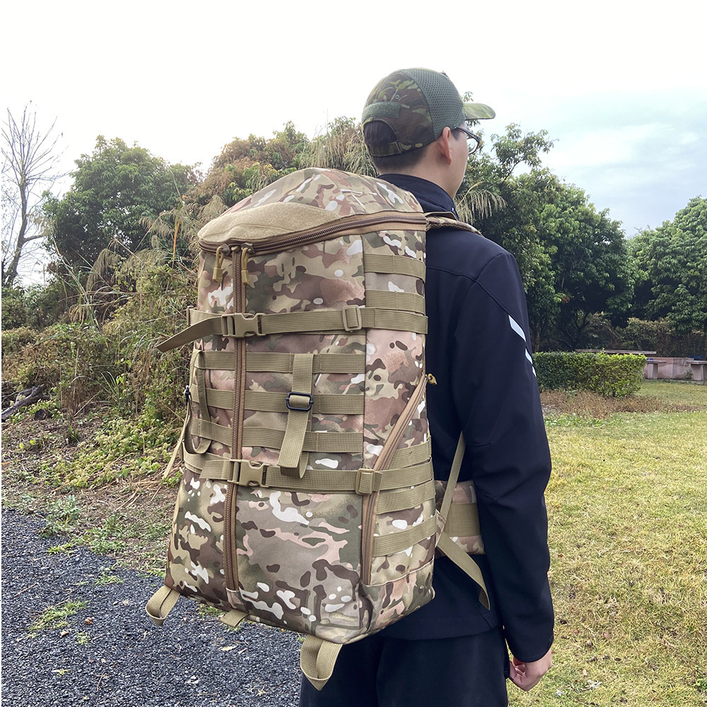 Outdoor Men's Large Capacity Leisure Tactical Camping Mountaineering Multi-Functional Backpack Nylon Sport Style BagVoyage