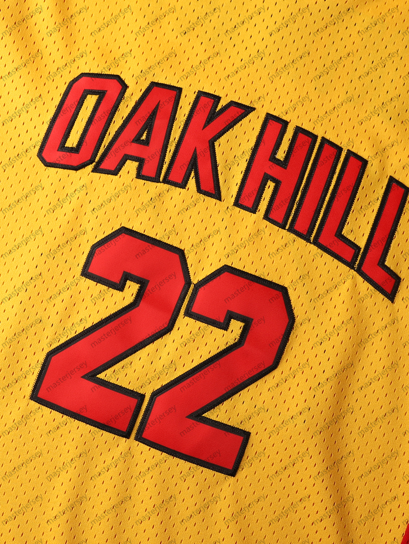 #22 ANTHONY OAK HILL Men's Basketball Jersey Sweatshirt - Embroidered Movie Mesh Letters & Numbers, Crew Neck Sleeveless Training Vest, Loose Fit