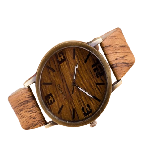 Men Watches quartz Simulation Wooden 6 Color PU Leather Strap Watch Wood grain Male Wristwatch clock with battery support drop shi