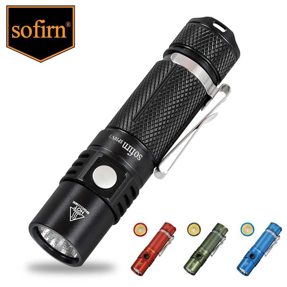 Sofirn SP10 V3.0 Mini LED Flashlight 14500 AA Pocket Flashlight LH351D 90 High CRI 5000K 1000lm Maximum Waterproof Mini Flashlight X241111