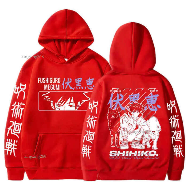Men's Hoodies Japanese Anime Jujutsu Kaisen Hoodie Yuji Itadori Cartoon Sweatshirts Kawaii Fushiguro Megumi Graphic Streetwear Y220702