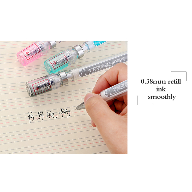 1Pc 2025 Creative Syringe Modelling Neutral Pen Gel new Signature Pens Students Nurse Gift Black Water Kawaii Student Stationery