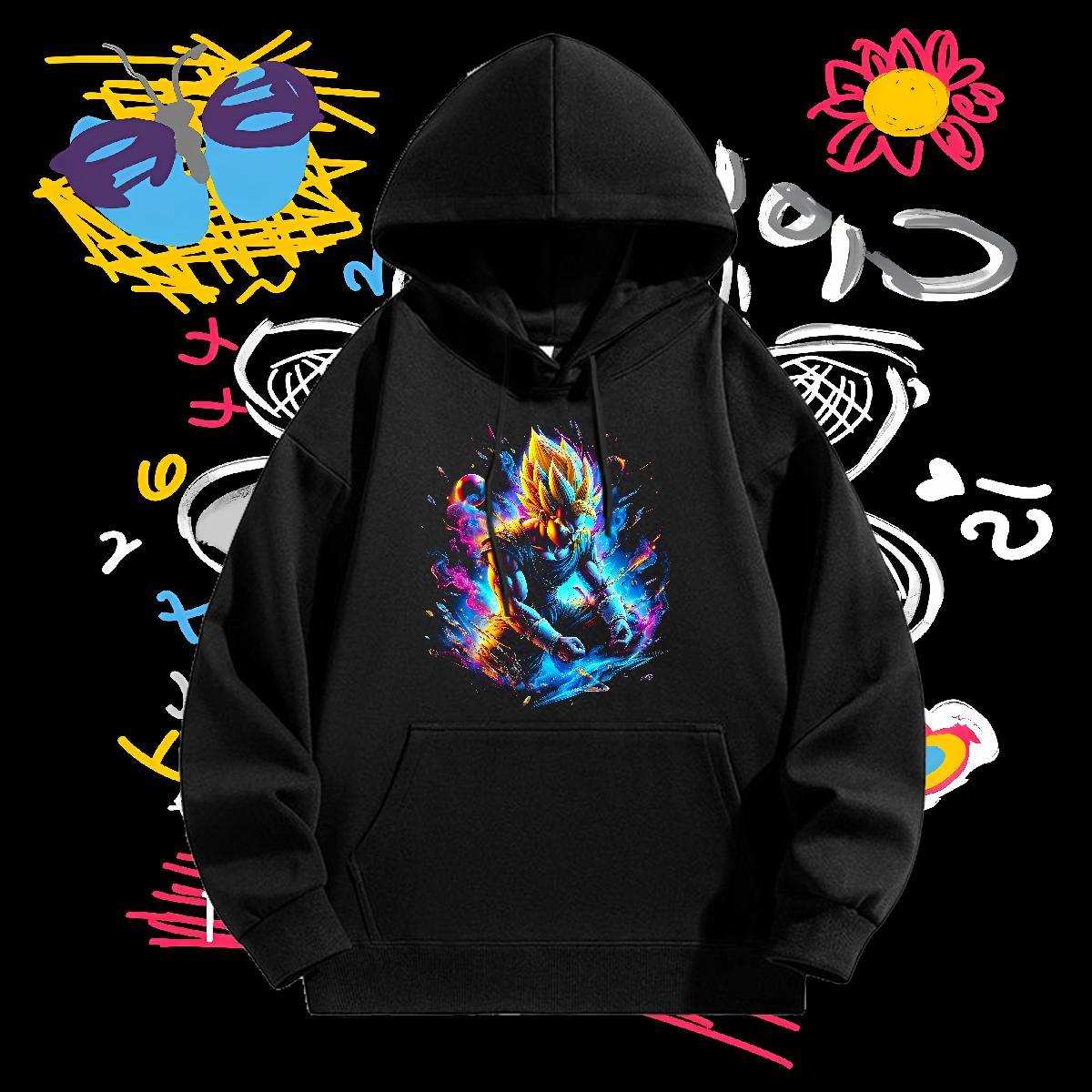 2024 DIY Hoodie for Men Hooded Collar Classic Men Clothes Hoodie Anime Oversized US Size Top Pullover Hoodie Casual 350g Cotton
