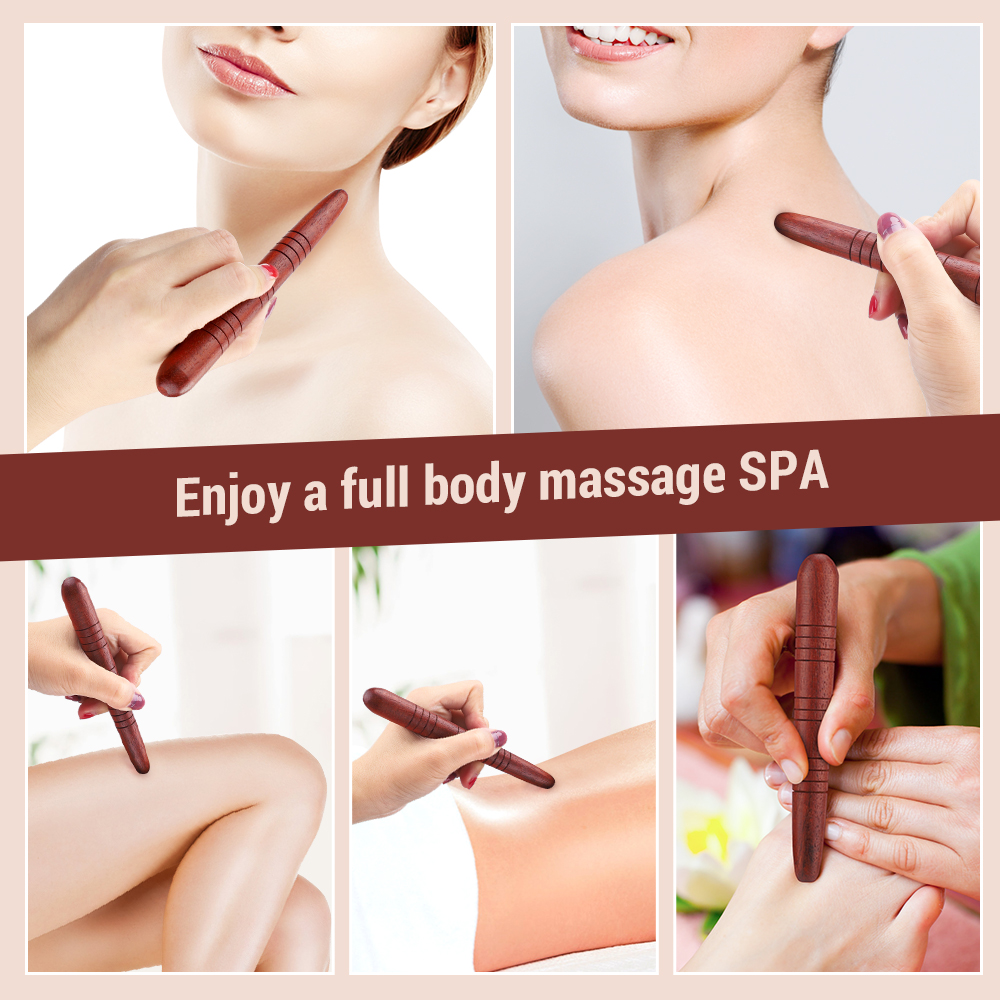Meridian Massager Household Stick Wooden Acupoint Massage for Foot Face Hand Health Care Deep Tissue Fascia Trigger Body Relax smile