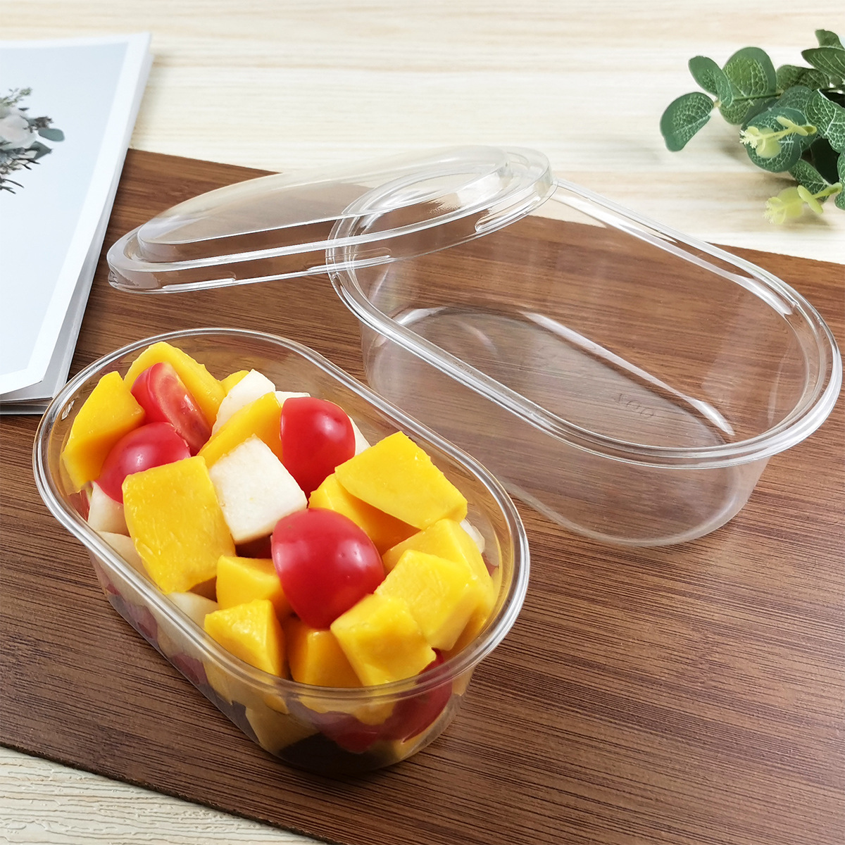 Clear Disposable Food Storage Boxes for Fruits, Roasted Grass Cakes, and Soy Milk Baked Goods