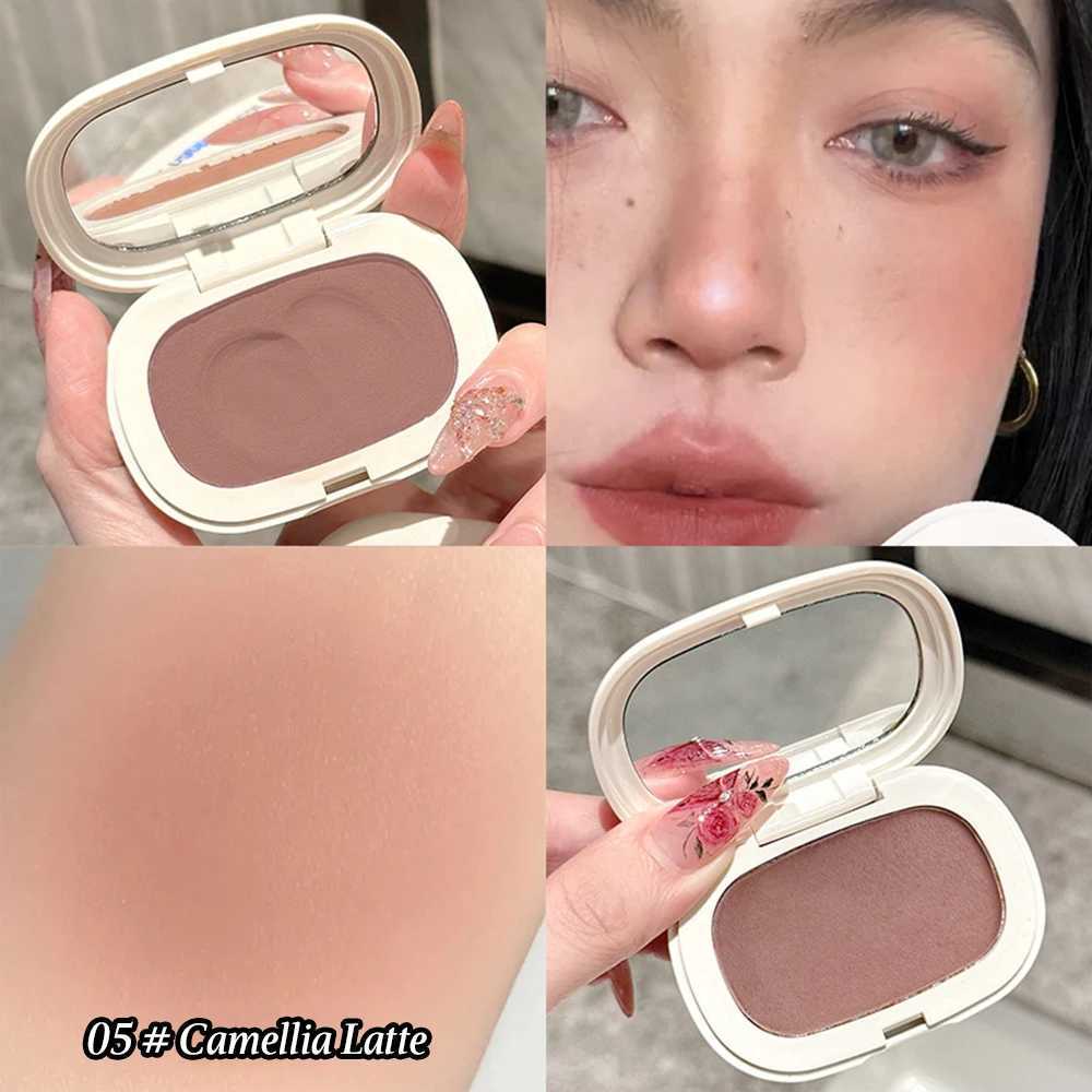 Single Color Blush Silky Texture High Color Rendering No Powder Feeling Low Saturation Long-lasting Natural Matte Blush CreamXJ241111