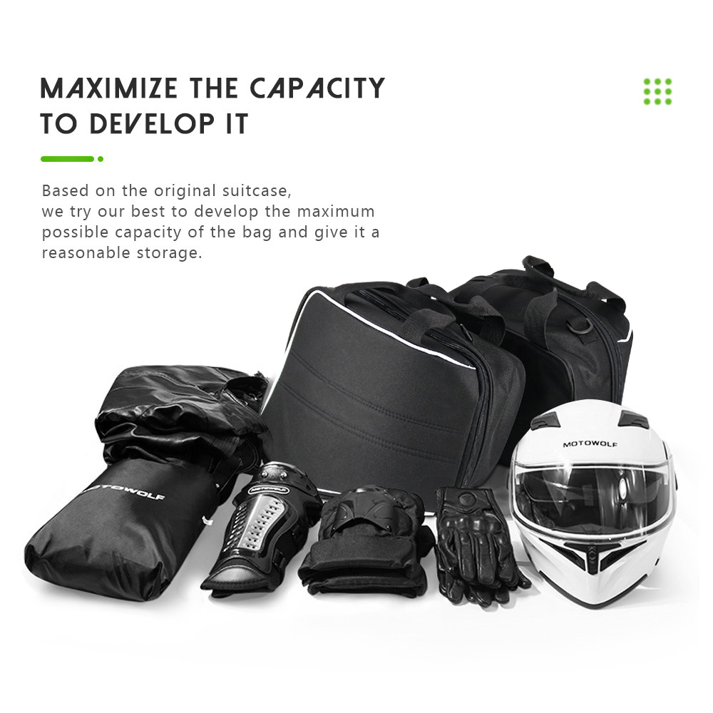Motorcycle Hard Saddlebag Liner Set Bag Saddle Inner Bags lage bags Kawasaki Ninja H2 Versys 1000 650 For KQR 28L
