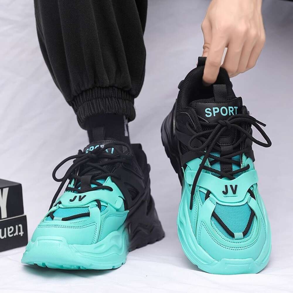 Instagram Dopamine Men's Mesh Breathable Gradient Super Fire Dad Student Thick Sole Autumn Trendy Shoes ddmythur