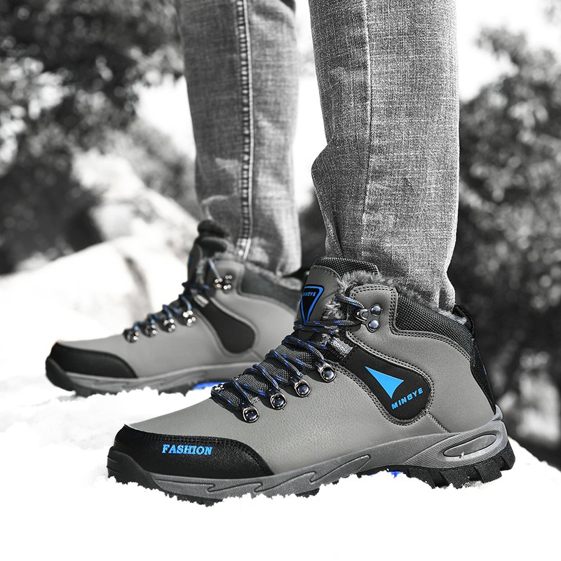 Snow Winter boots Warm Plush Men's Ankle Boots Rubber Outdoor Sneakers Men Non-slip Waterproof Work Shoes dfe9