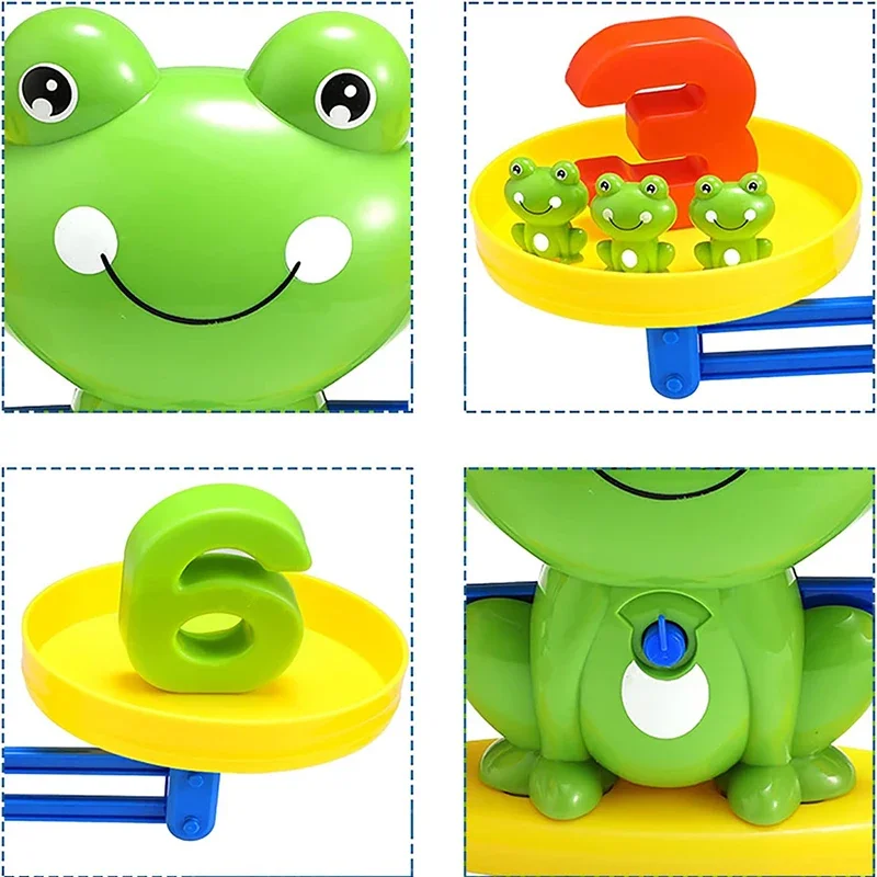 Counting Frog Balance Math Game Toy Educational Set STEM Toys Gifts for Preschool Toddlers Kids smile