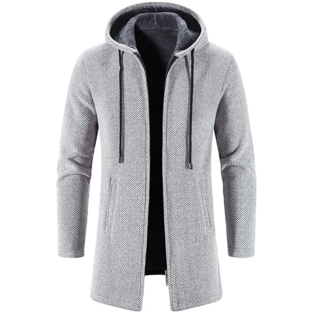 Autumn And Winter Cashmere Mens Cardigan Chenille Outer Sweater Coat Windbreaker 241111