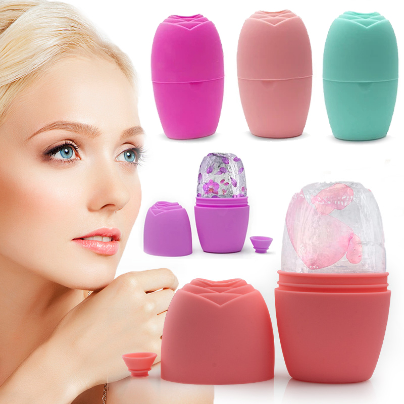Silicone Ice Roller for Face Ice Globe Ice Ball Face Massager Facial Roller Reduce Acne Skin Care Beauty Lifting Contouring Tool