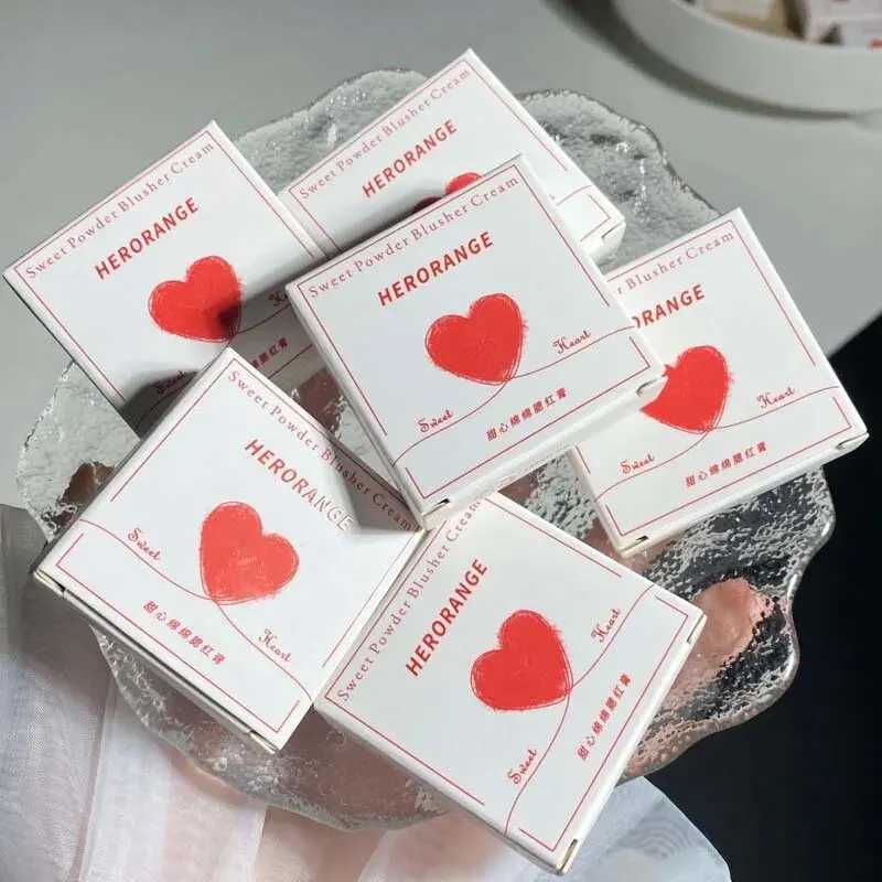 HERORANGEHR275 Sweetheart Powder Blusher Cream Makeup Cheeks Red Lips Mud Natural Integration Exquisite Small Package With SmallXJ241111