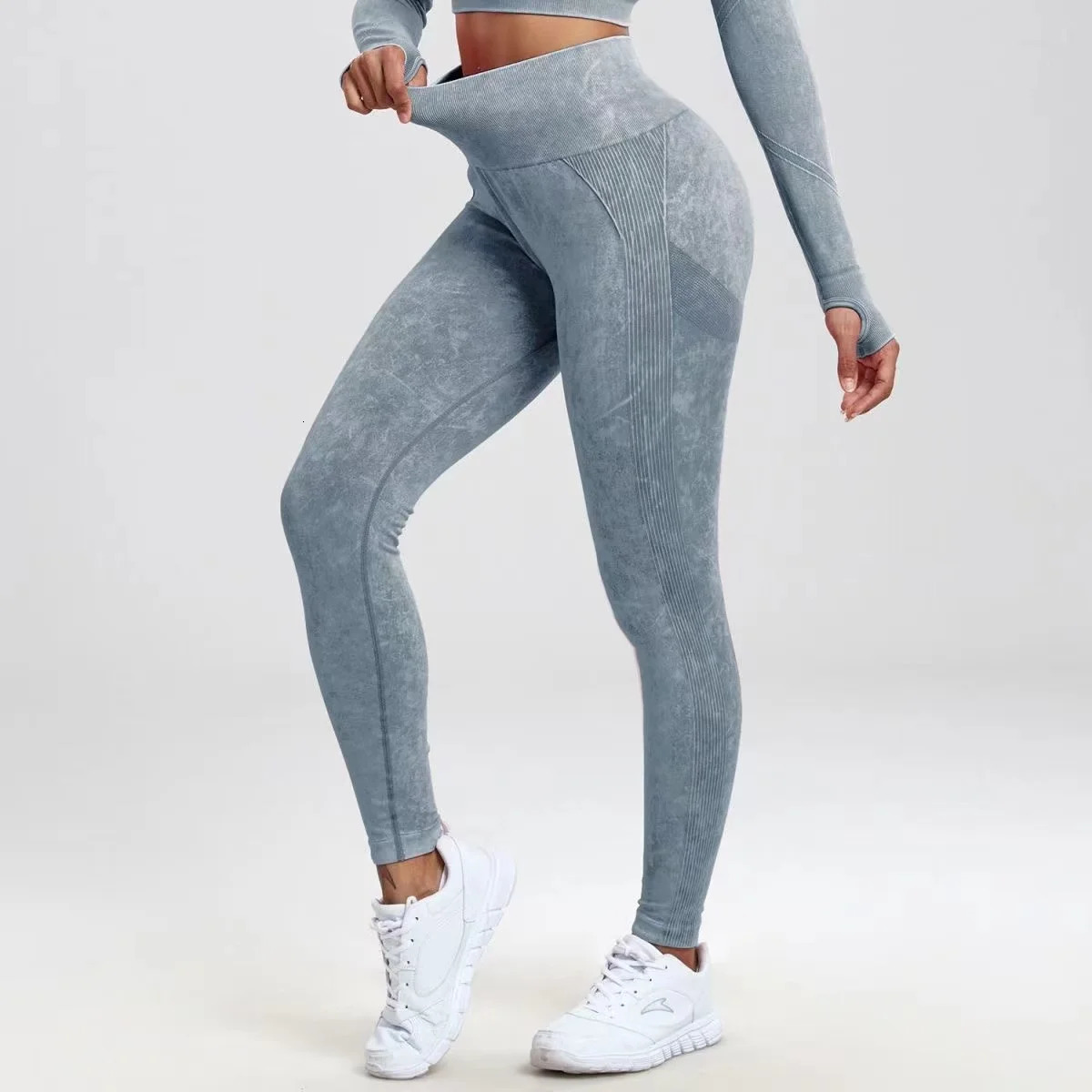 Cropped Top Seamless Womens Yoga Workout Fitness Clothing Push Up Leggings Sports Wear Woman Tracksuit 241111