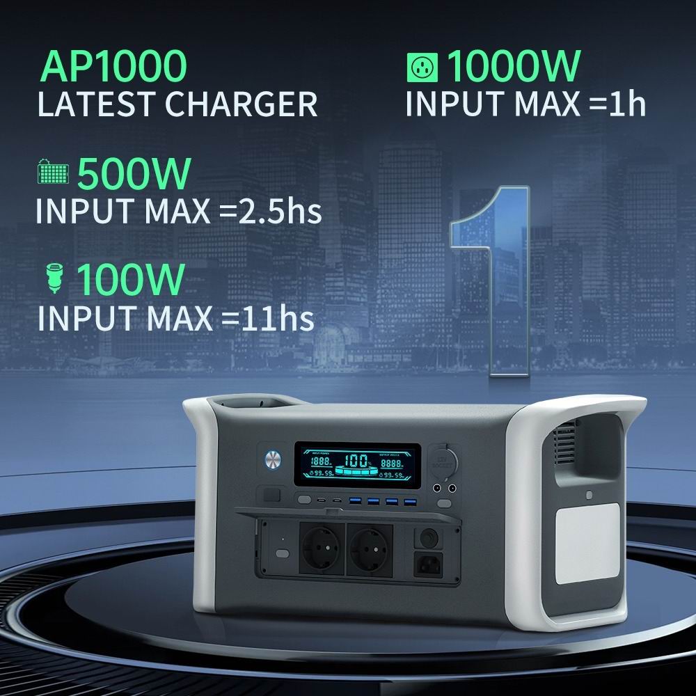 2400W 2000W Camping Solar Power Station 1000W 500W Portable LiFePo4 Battery Solar Generator AC Power bank Backup Energy Storage