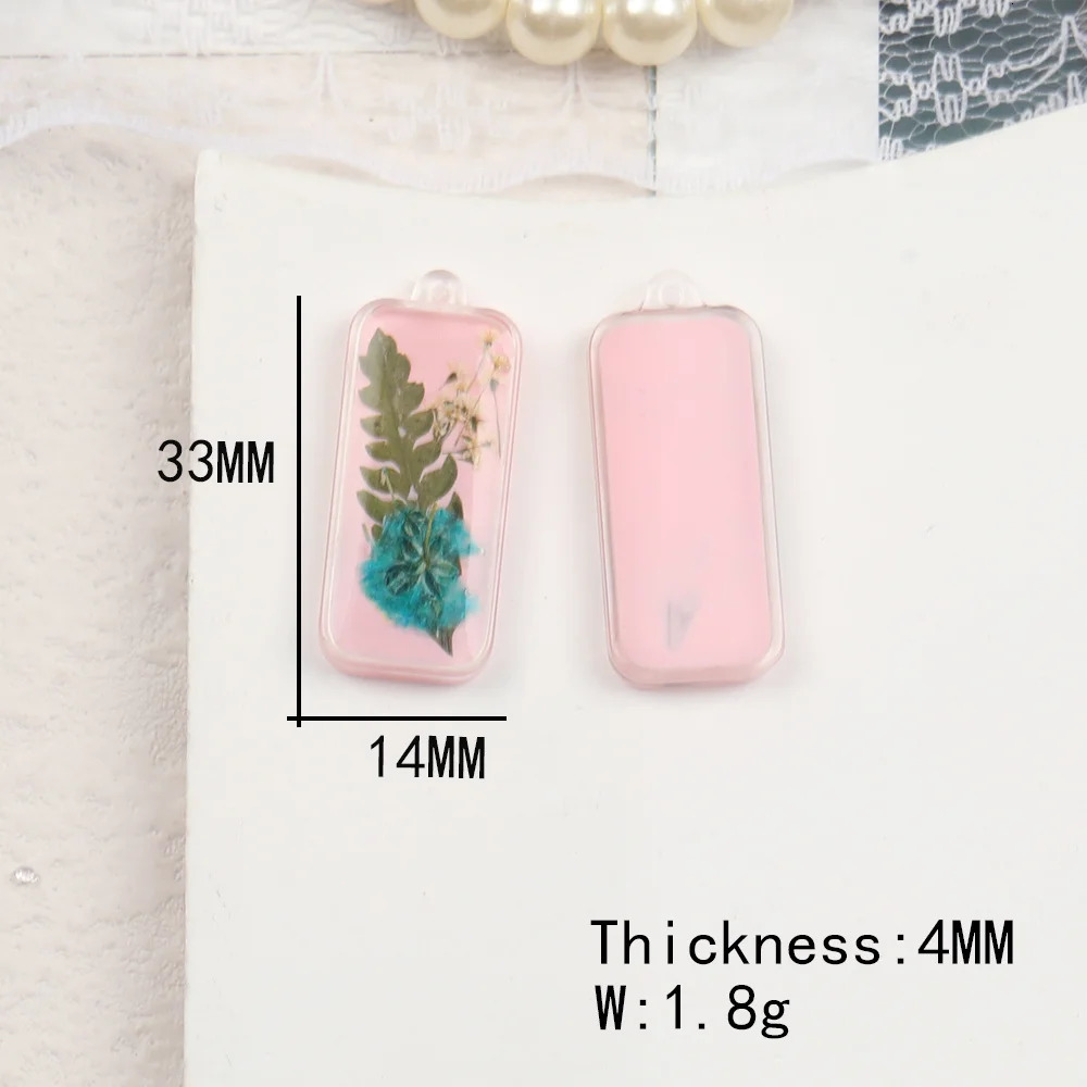 Cordial 40Pcs Jewelry Accessories/Handmade/DIY Pendant/Resin Beads/Necklace Charm Mixed Natural Dried Flowers #17294 241108