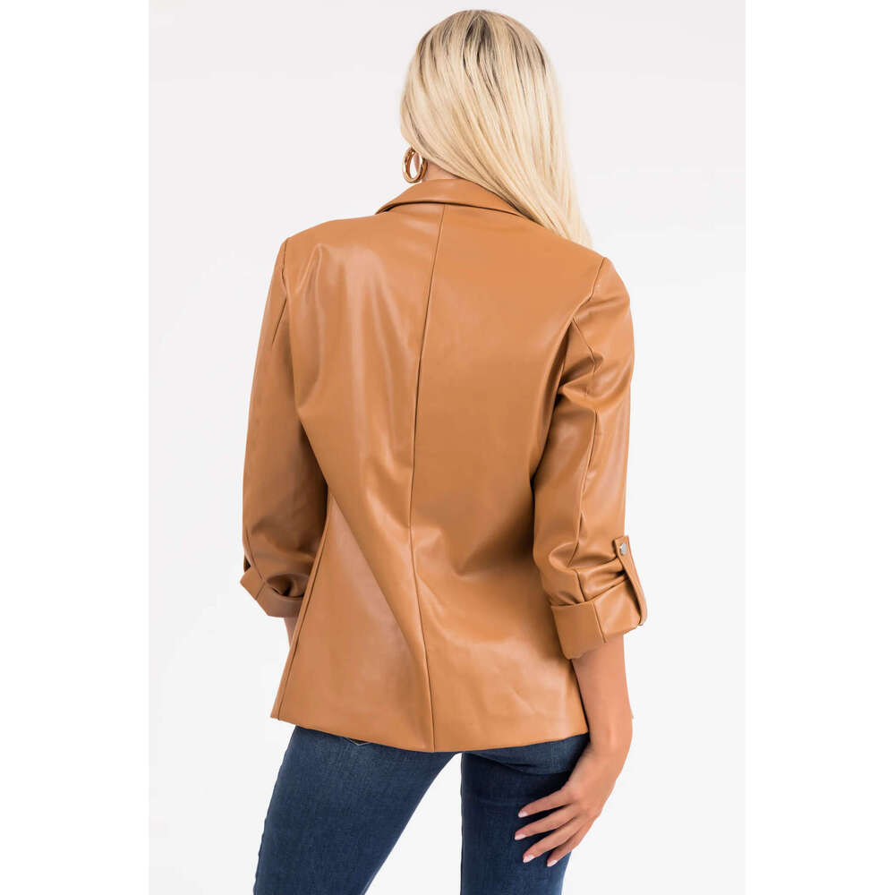 shanshi leather jacket women Leather autumn/winter new loose fashionable leather jacket women's coat suit