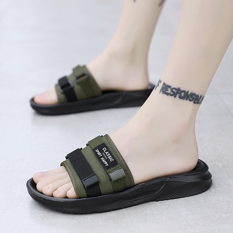 High Quality Summer Men Slippers Outdoor Beach Sandals Trend Mens Slides Men Casual Shoes Flip-flops Home Slippers Beach Sandals