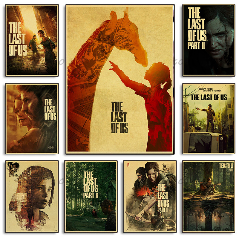 Classic Game 2022Hot The Last of Us Part 2 Retro Canvas Prints Posters Vintage Room Bar Cafe Decor Gift Prints Art Wall Painting