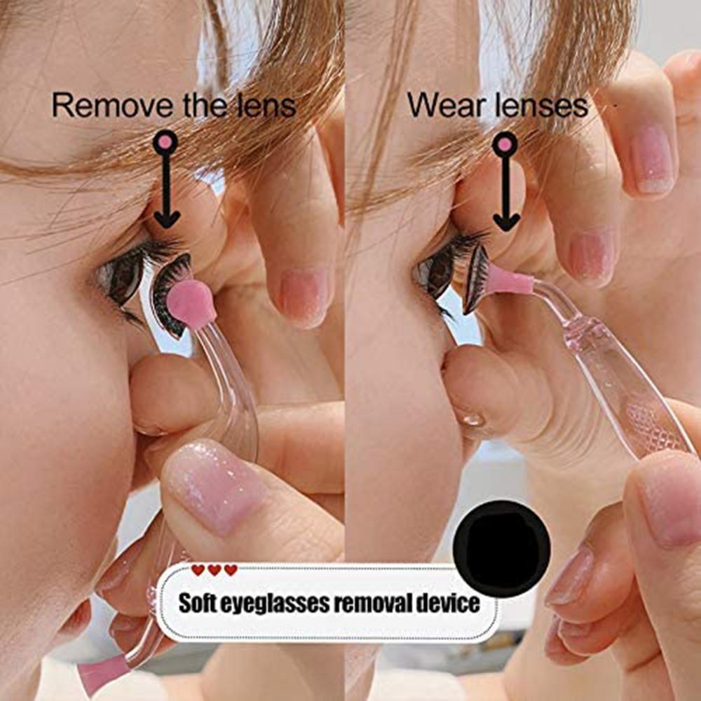 Portable Contact Lens Applicator Inserter Tool Kit Tweezers Remover Cleaner Contact Lens Remover Applicator For Contact Lenses