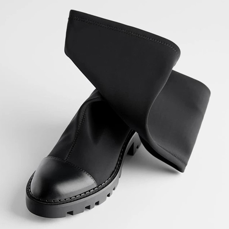 Women Sexy Sock High Over The Knee Long Boots Autumn Slim Stretch Fabric Winter Platform Botas Shoes Female 3365