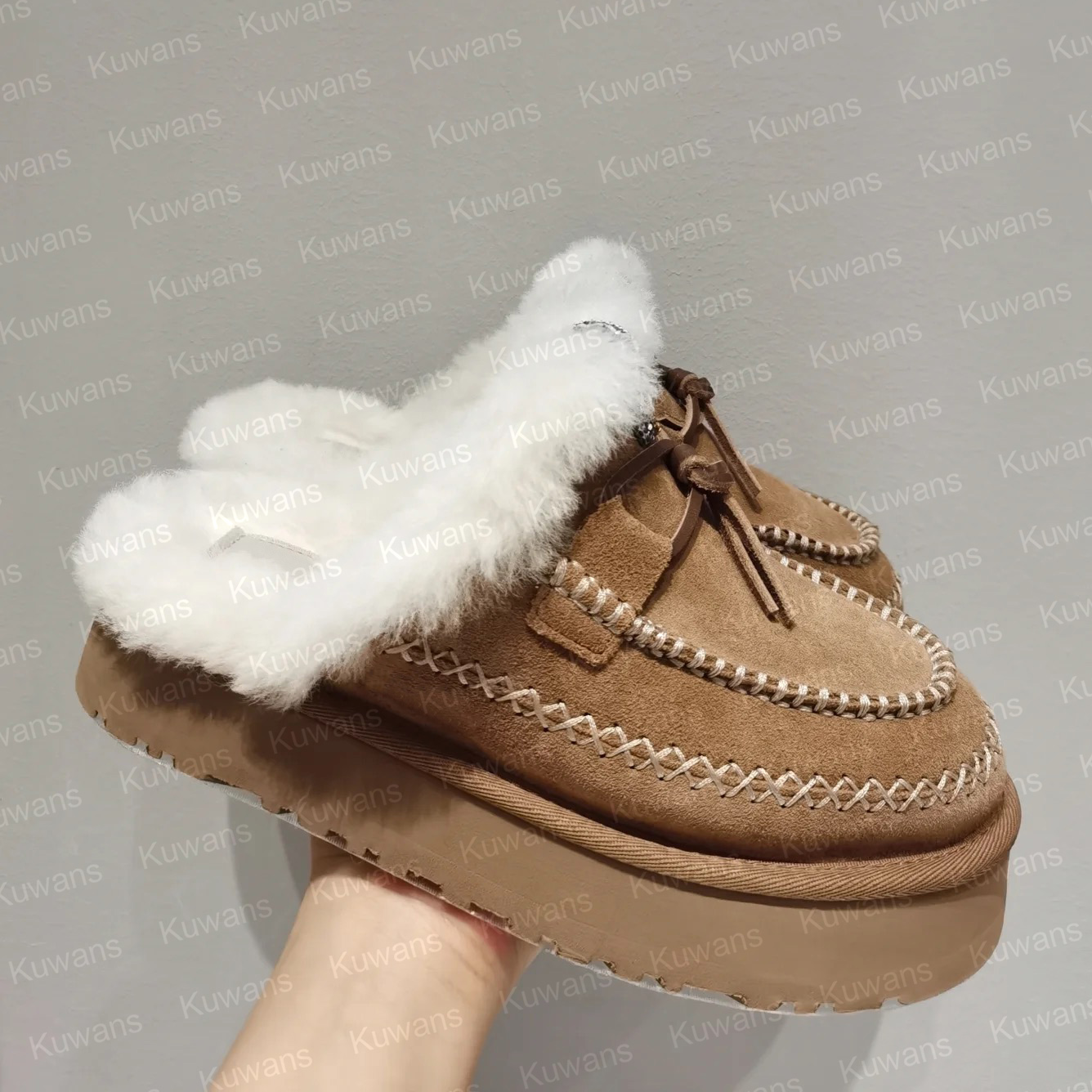 Women Disquette Alpine Tasman Tazz Classic Mini Boots Platform Slippers Hickory Chestnut Ultra Mini Boot Suede Wool Seal Winter Designer Fur Slide size 35-43