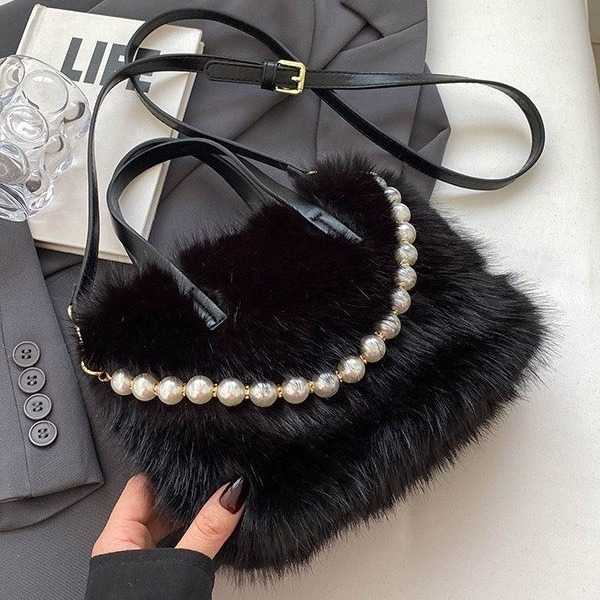 New Plush Handbag 2024 Winter New Versatile Korean Version Single Shoulder Crossbody Bag Tote Bag