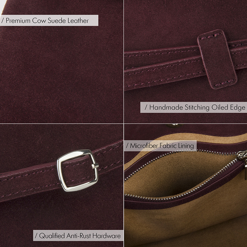 Natural Suede Bury Handbag Large Capacity Chamois Top Handle Bag For Women With Removable Shoulder Strap Cartoon Hasp Style BagVoyage