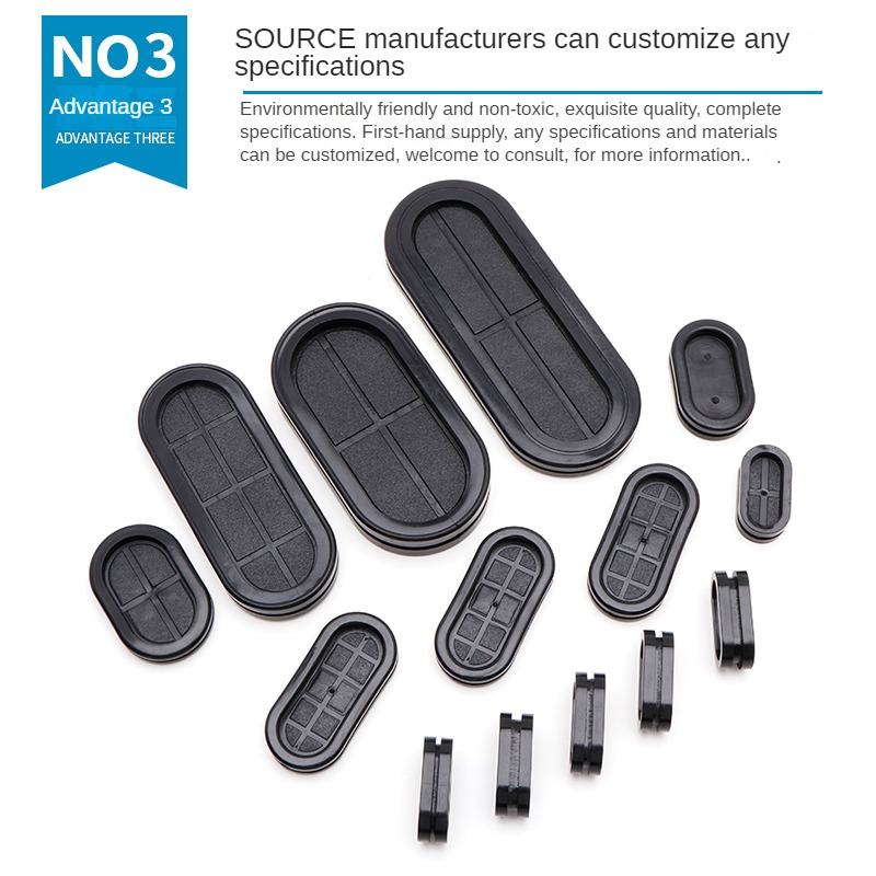 Oval Rubber Protective Coil Snap in Grommet Pad Seal O-ring Protective Ring Sealing Cap Hole Plug Wire Loop Threading Sleeve