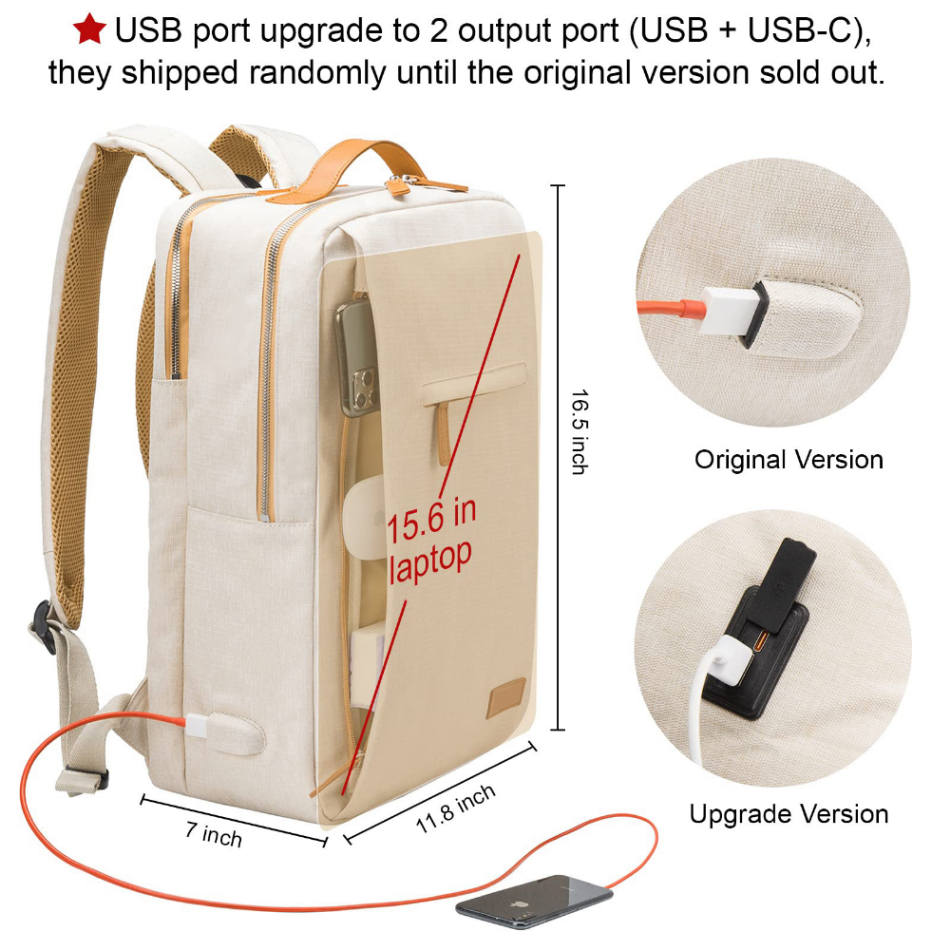 MultifunctionalTravel BackpackHigcapacity Airplane Bag Air Women Notebook BagsFor Women USB Charging Lightweight Laptop Bagpacks 208f3