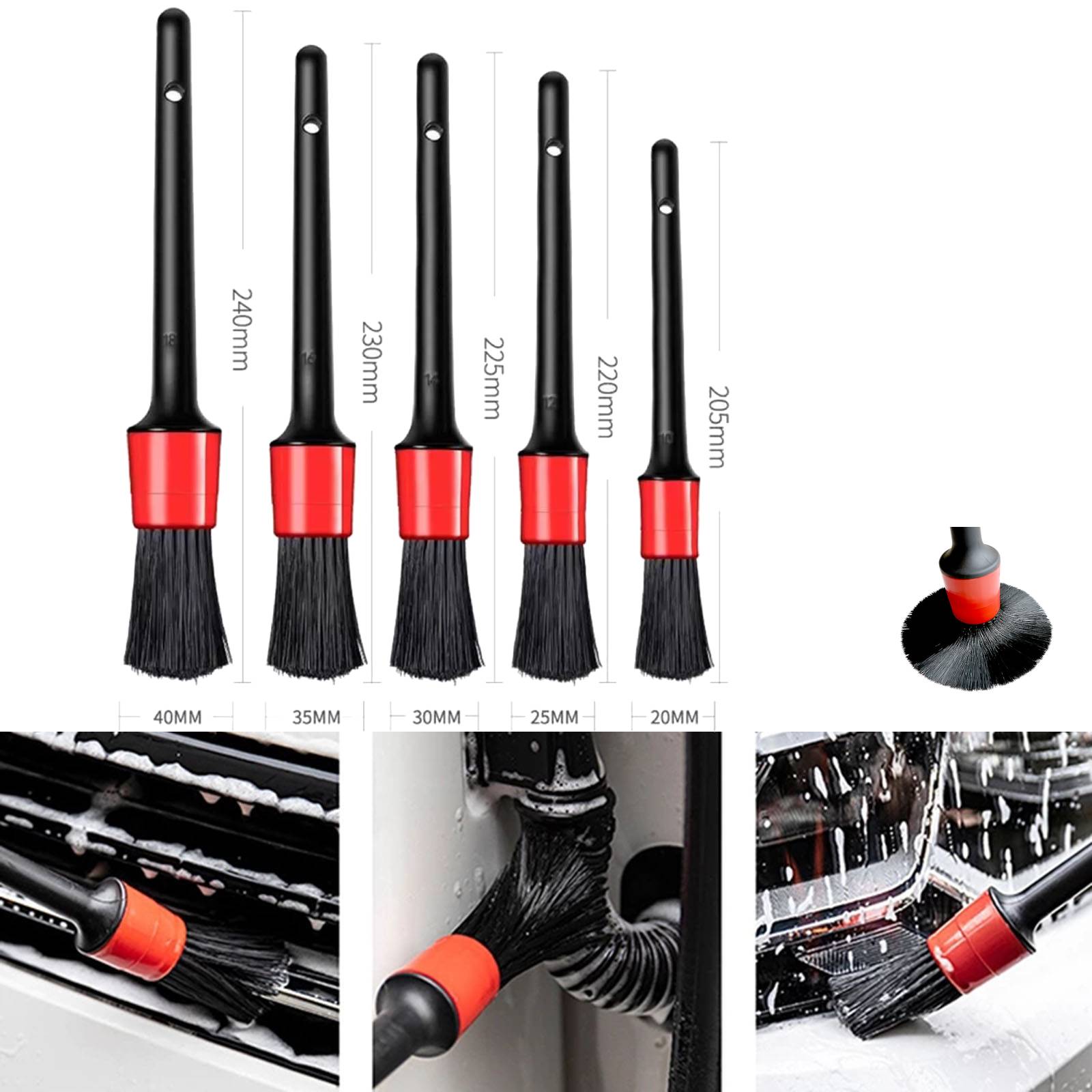 Car Brushes Car Cleaning Detailing Brush Set For Jetta Mk5 Car Wash Brush Brush For Cleaning Polishing Audi A3 8V Wave Polish