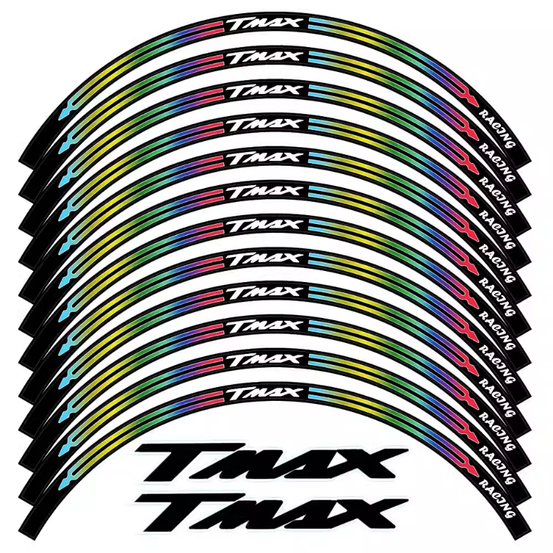 Reflective Motorcycle Wheel Rim Sticker Scooter Hub Stripe Tape Decal Accessori Waterproof For Yamaha TMAX 500 TMAX560 TMAX530