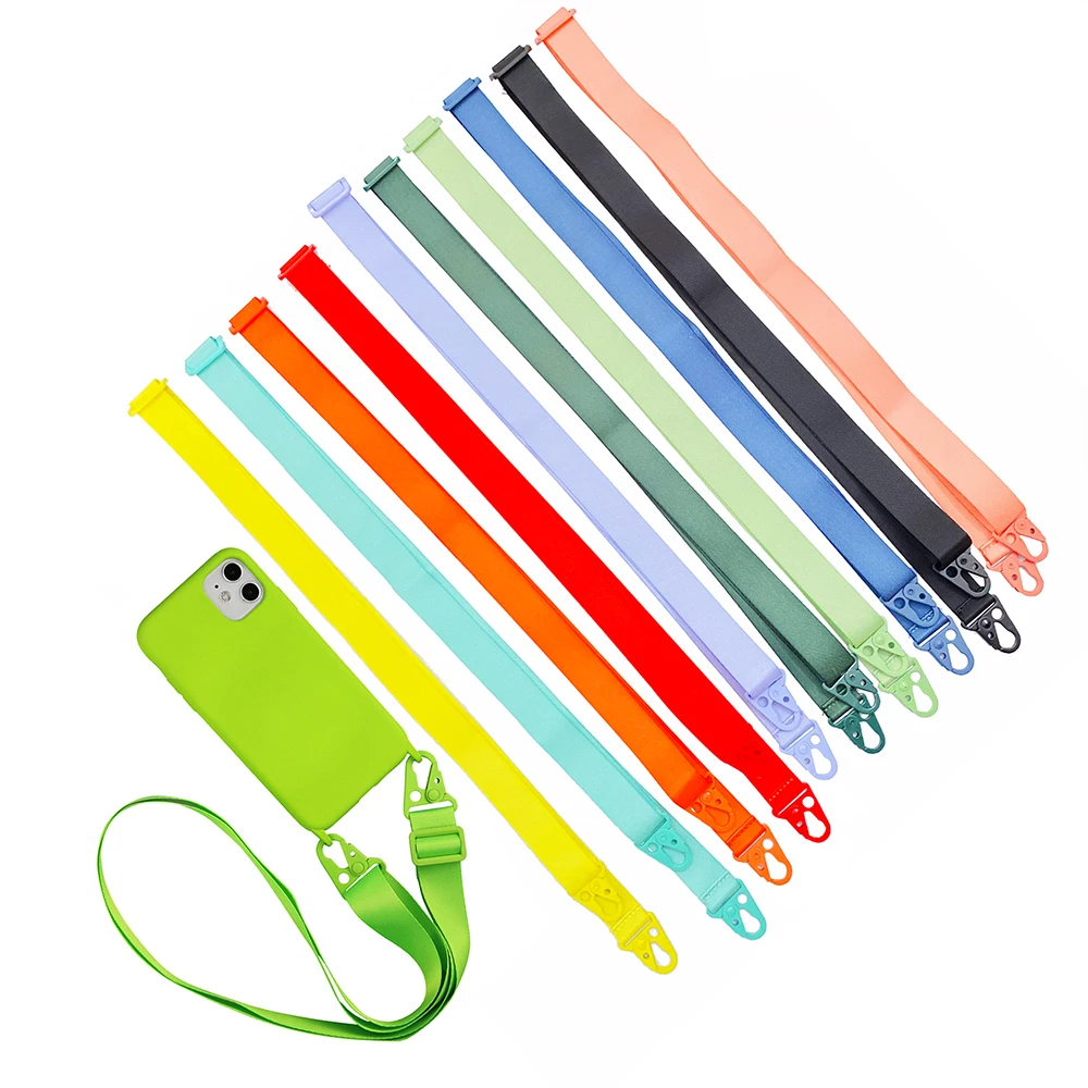 Cute Adjustable Crossbody Phone Strap Lanyard For Mobile Phone Detachable Necklace Hang Wide Rope For All Phone Case