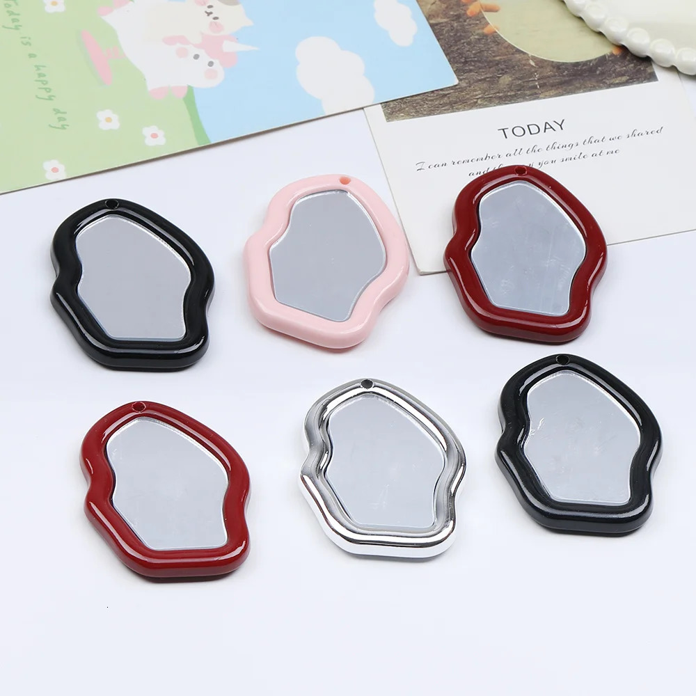 Cordial 30Pcs 47 * 62MM Charm Accessories/Handmade/DIY Pendant for Bag/Jewelry Discovery and Components/Mirror Shape #17628 241108