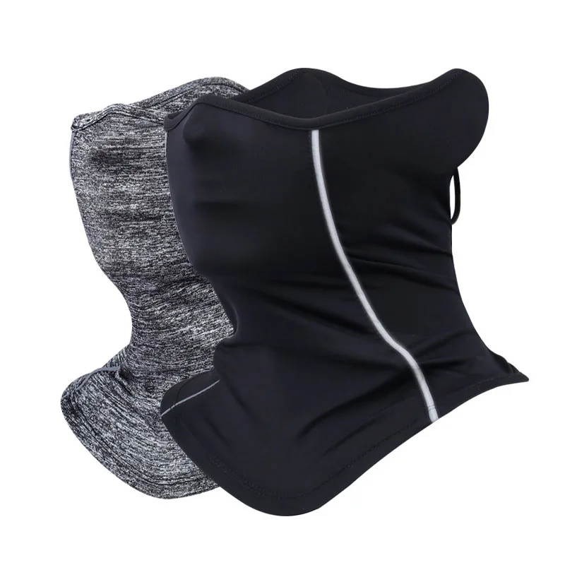 Reflective Nigh Riding Half Face Mask Summer Ice Silk Sunscreen Dust-proof Neck Collar Scarf Sports Bandana Men Women