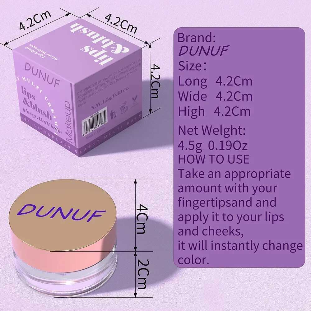 Lip Cheek Liquid Multi Balm Temperature Changing Color Glassy Blush Gel Lasting Waterproof Cheek Tint Cream Face Rouges MakeupXJ241111