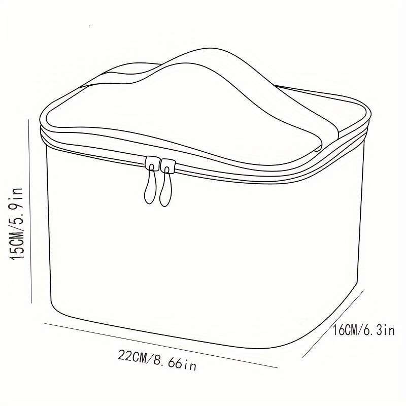 Luxury Large Capacity Cosmetic Bag, Nylon Storage, Portable Travel Toiletry Wash maquillaje Bag With Zipper, Multi-Functional Organizer Y260313