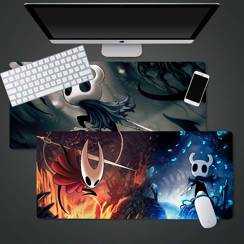 Large Mouse Pad Xxl Hollow Knight Gaming Mousepad Gamer Desk Protector Deskmat Keyboard Mat Pc Accessories Mats Anime Mause Pads