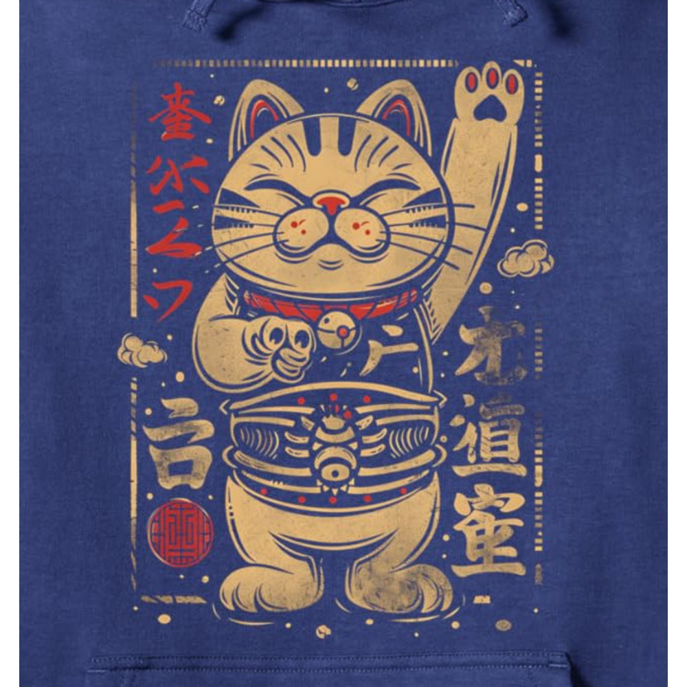 Hoodie for Mens Womens Cat Maneki Japanese Design for Men Women Pullover Hoodie Graphic Hoodies sweatshirt