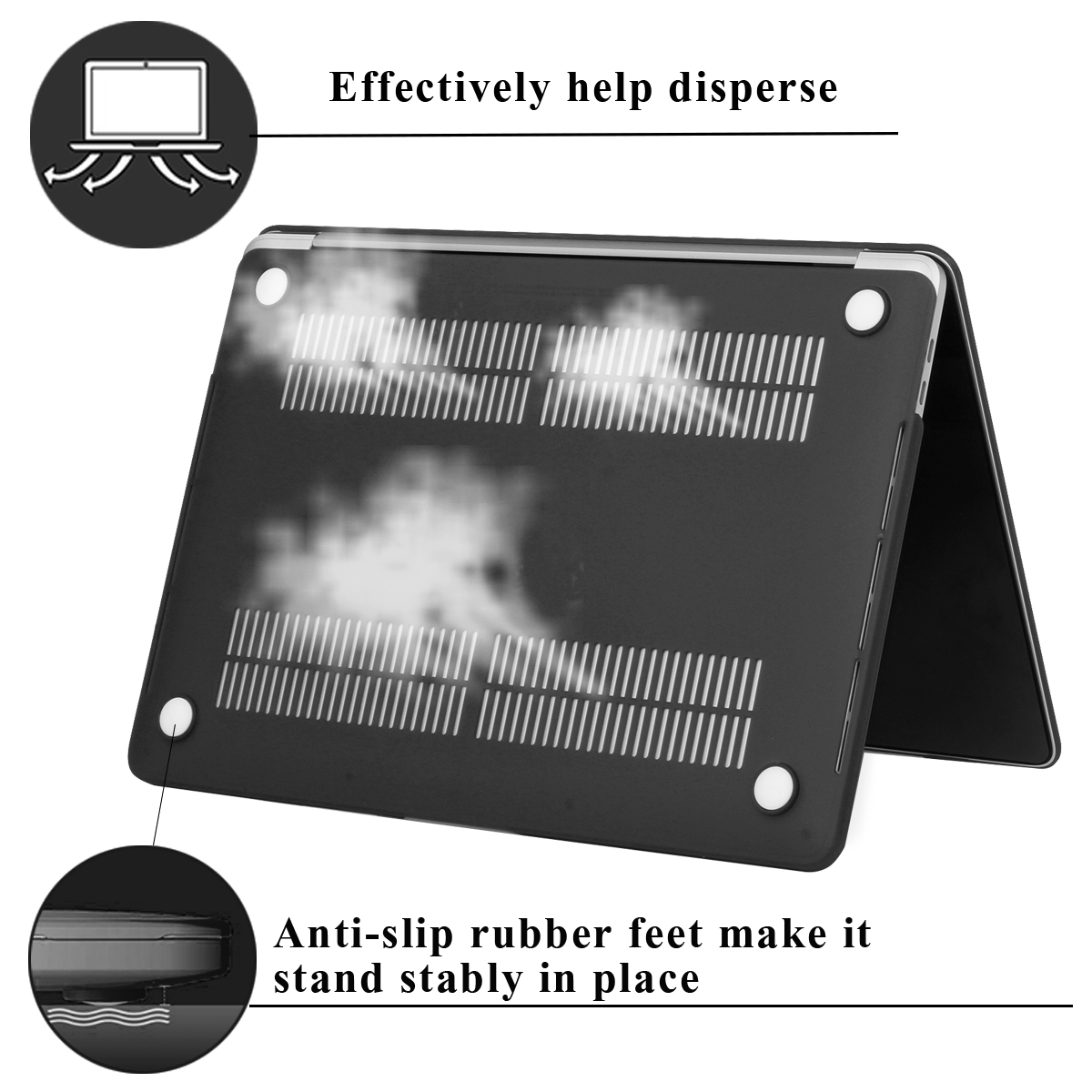 For Apple Macbook Air 13/11 Inch /Pro 13 A2338/15/16 Inch Macbook 12"(A1534) Anti-fall Matte Black Laptop Case+US Keyboard Film